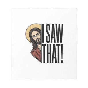 I Saw That Funny Religious Peek Graphic Design_1 Notepad