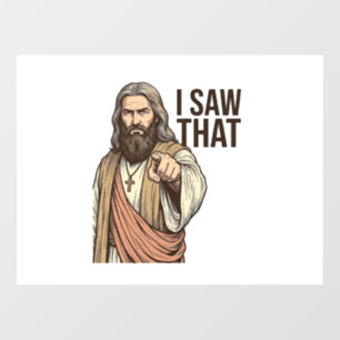 I Saw That Religious Pointing Vintage Engraving Sh