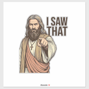 I Saw That Religious Pointing Vintage Engraving Sh