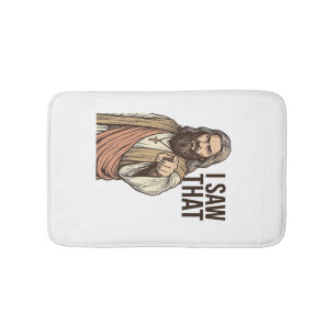 I Saw That Religious Pointing Vintage Engraving Sh Bath Mat