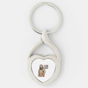 I Saw That Religious Pointing Vintage Engraving Sh Key Ring
