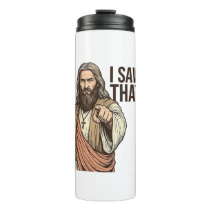 I Saw That Religious Pointing Vintage Engraving Sh Thermal Tumbler