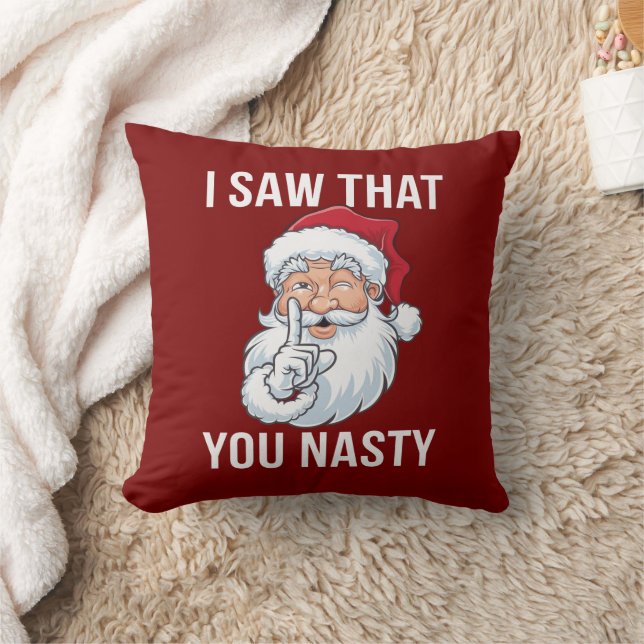 I Saw That You Nasty Funny Christmas Hilarious  Cushion (Blanket)