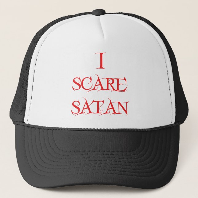 I Scare Satan Trucker Hat (Front)