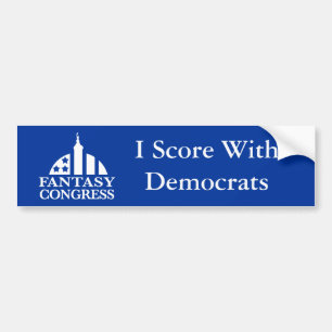 I Score With Democrats Bumper Sticker