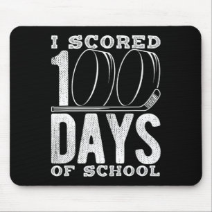 I Scored 100 Days Of School Hockey Mouse Pad