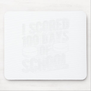 I Scored 100 Days Of School Hockey Mouse Pad