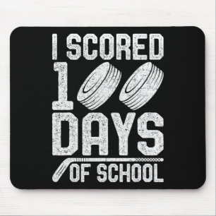I Scored 100 Days Of School Hockey Student Teacher Mouse Pad