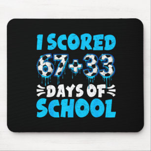 I Scored 100 Days Of School Soccer 100th Day Of Sc Mouse Pad