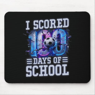 I Scored 100 Days Of School Soccer 100th Day Of Sc Mouse Pad