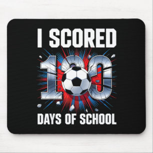 I Scored 100 Days Of School Soccer 100th Day Of Sc Mouse Pad