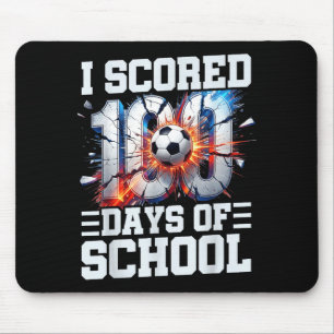 I Scored 100 Days Of School Soccer 100th Day Of Sc Mouse Pad