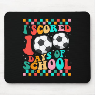 I Scored 100 Days Of School Soccer Kids Student Te Mouse Pad