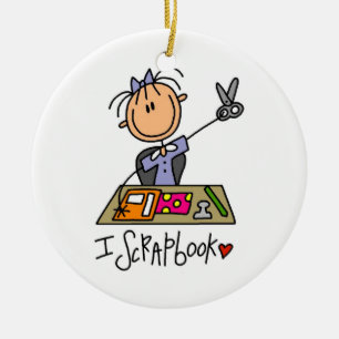 I Scrapbook Ceramic Tree Decoration