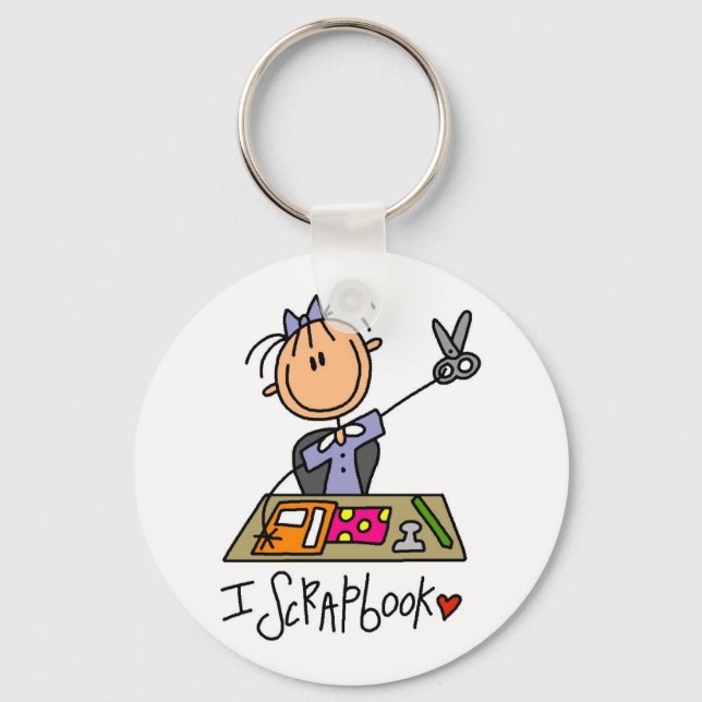 I Scrapbook Key Ring (Front)