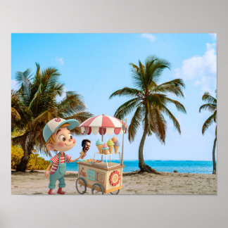 I Scream Cone Poster