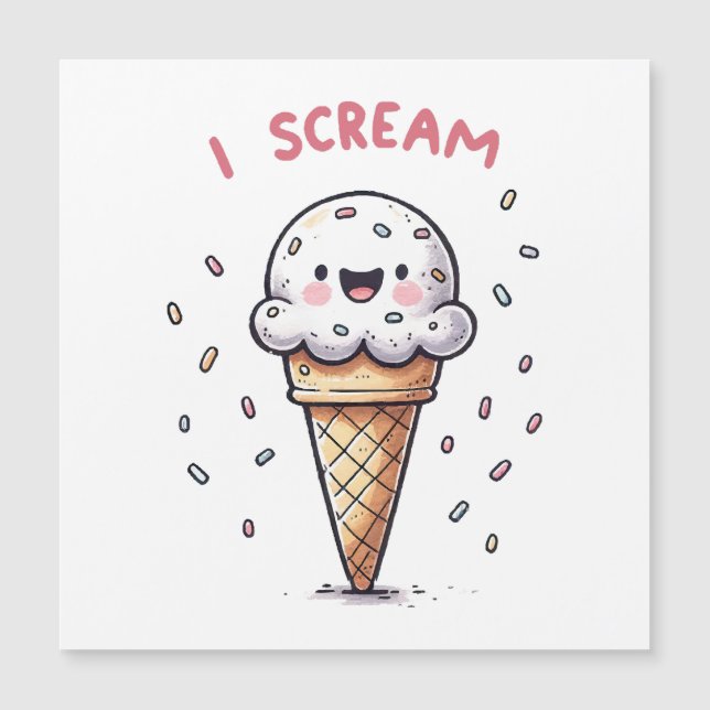 I Scream Ice Cream Cone with Sprinkles (Front)