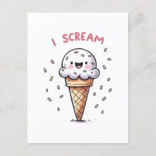 I Scream Ice Cream Cone with Sprinkles Enclosure Card