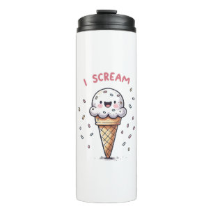 I Scream Ice Cream Cone with Sprinkles Thermal Tumbler