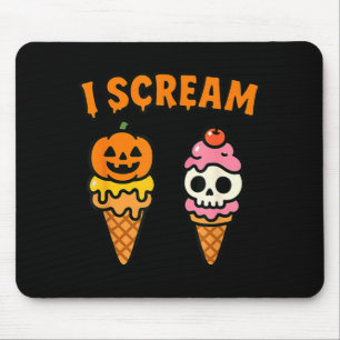 I Scream Ice Cream Ghost Halloween Costume Mouse Pad