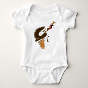 I Scream ! Icecream Cone T-Shirt Baby Bodysuit