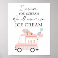 I Scream We Scream For Ice Cream Truck Birthday