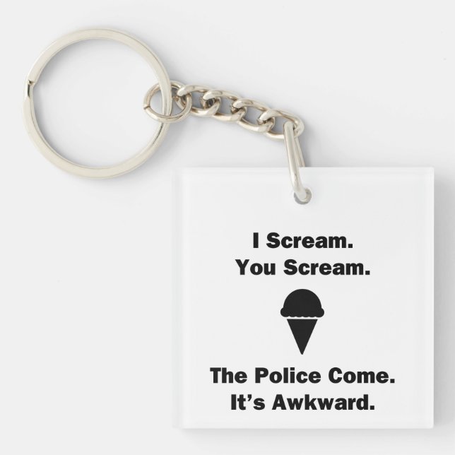 I Scream You Scream Key Ring (Front)