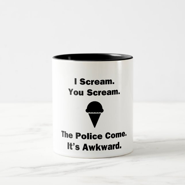 I Scream You Scream Two-Tone Coffee Mug (Center)