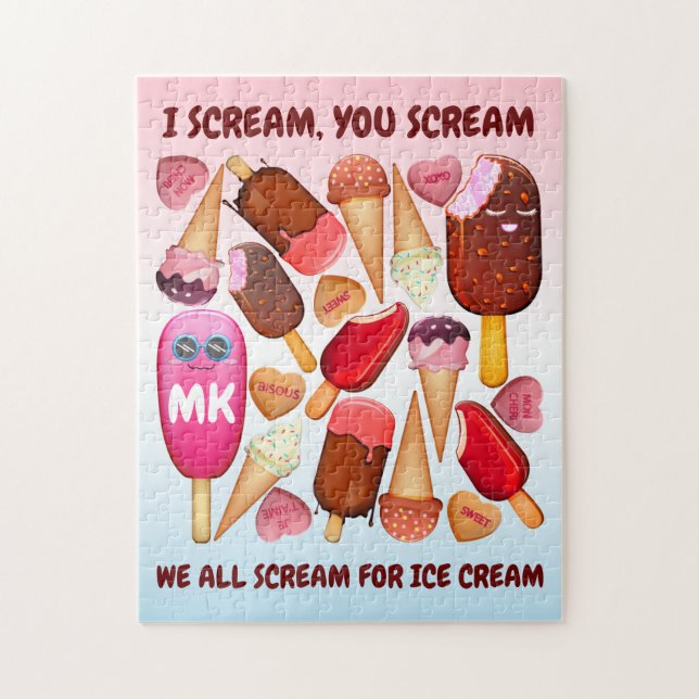 I Scream You Scream We All Scream for Ice Cream Jigsaw Puzzle (Vertical)