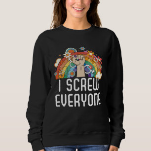 I Screw Everyone Bisexual Rainbow Pride Bisexualit Sweatshirt