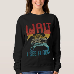I See A Rock  Geology Geologist Rocks Collector Gr Sweatshirt