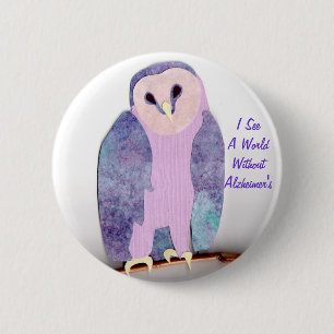 I See a World Owl 1a 6 Cm Round Badge