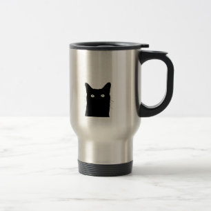 I See Cat Click to Pick Your Colour Background Travel Mug
