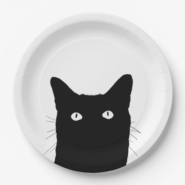 I See Cat Click to Select a Custom Colour Paper Plate (Front)