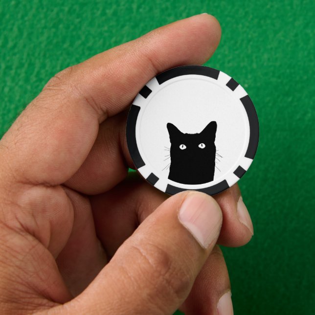 I See Cat Click to Select a Custom Colour Poker Chips (Hand)