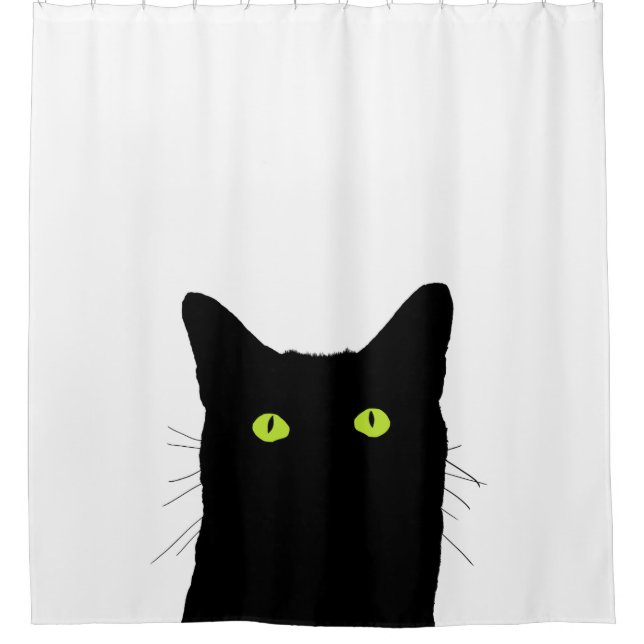 I See Cat Click to Select Your Colour Background Shower Curtain (Front)