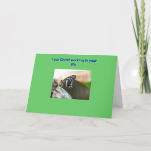 I see Christ working in your life - Thank You Card