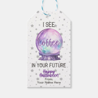 I See Coffee in your Future Halloween Gift Tags