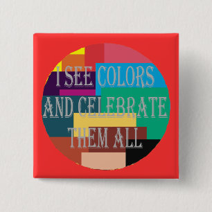 I See Colours (Not Colorblind) Square Button