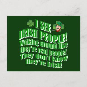 I see Irish people Postcard