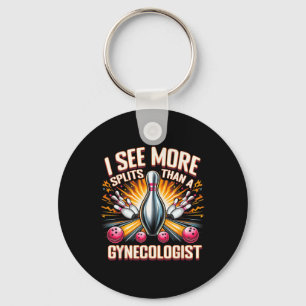 I See More Splits Than Gynaecologist Bowling Husby Key Ring