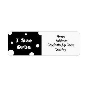 I See Orbs-address label Return Address Label