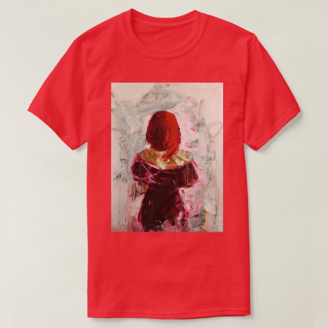 I see red original oil painting texture artwork ca T-Shirt (Design Front)
