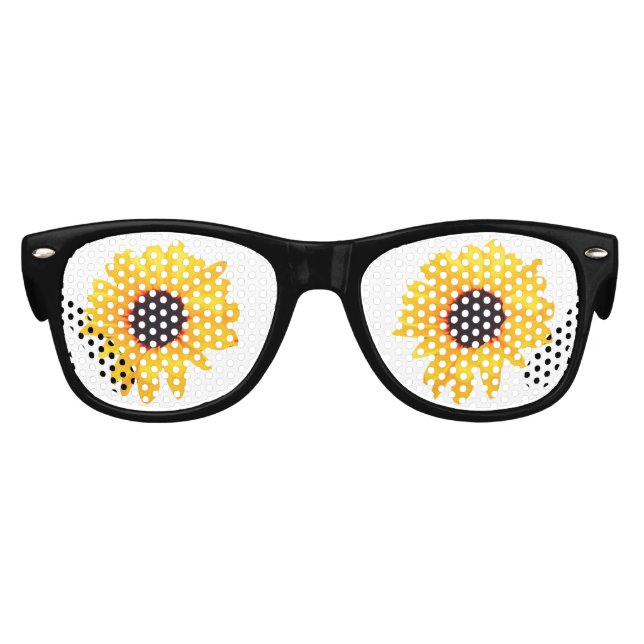 I See Sunflowers Yellow Orange Black 4Sara Kids Sunglasses (Front)