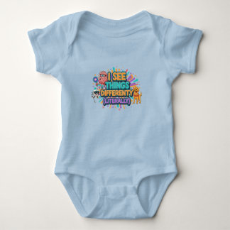 I See Things Differently Blind Awareness Baby Bodysuit