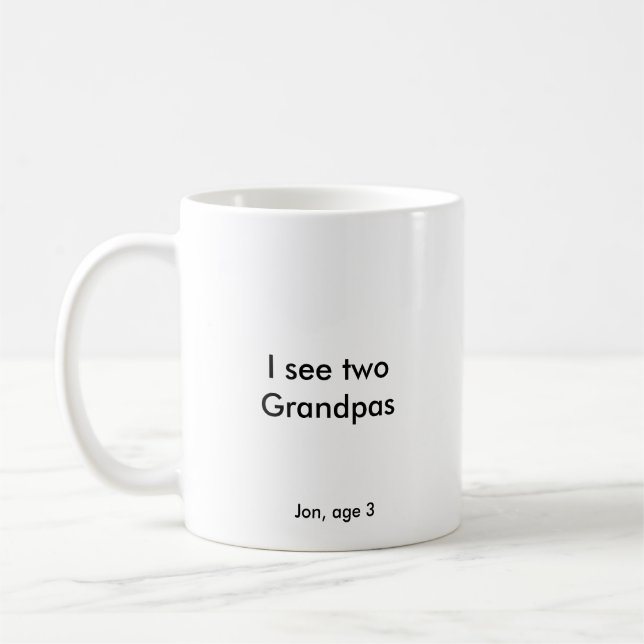 I see two grandpas coffee mug (Left)