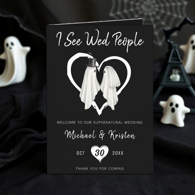 I See Wed People Gothic Ghost Halloween Wedding Program (I See Wed People Gothic Ghost Halloween Wedding Program
)