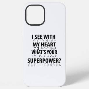 I See With My Heart - Blindness Braille iPhone 12 Pro Max Case