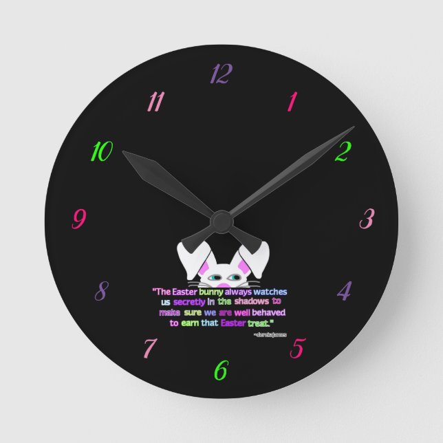 I See You, Easter Bunny Acrylic Wall Clock (Front)