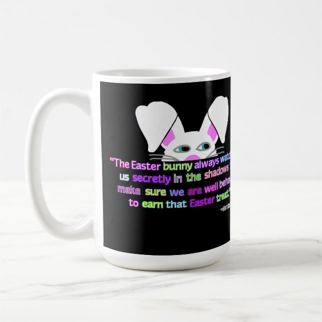 I See You, Easter Bunny Coffee Mug (Left)